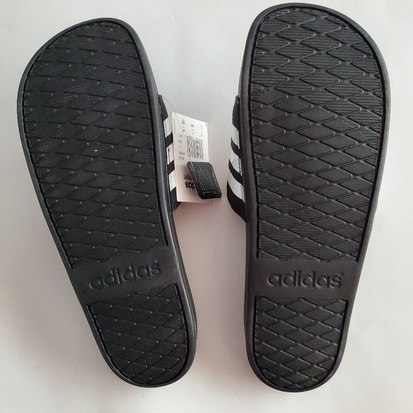 Adidas Men's Adilette CF + logo Slides, Black, 11 - Picture 8 of 8